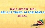 Bài 1.17 trang 16 SGK Toán 6 tập 1 Kết nối tri thức